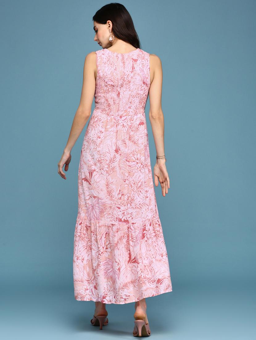 women printed sleeveless tiered dress - 21643161 - Standard Image - 3