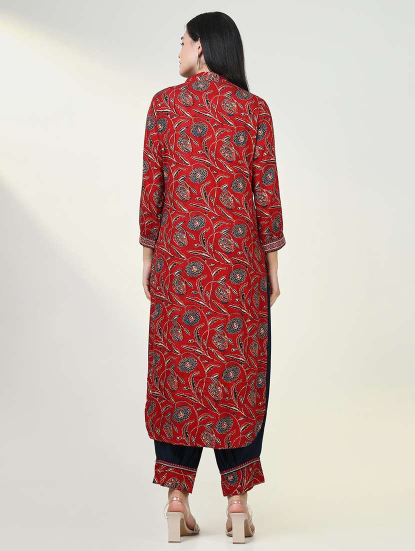 women red floral printed kurta salwar set - 21643209 -  Standard Image - 3