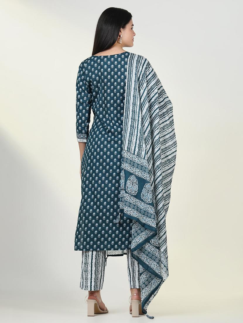 women floral printed kurta pant set with dupatta - 21643239 - Standard Image - 3