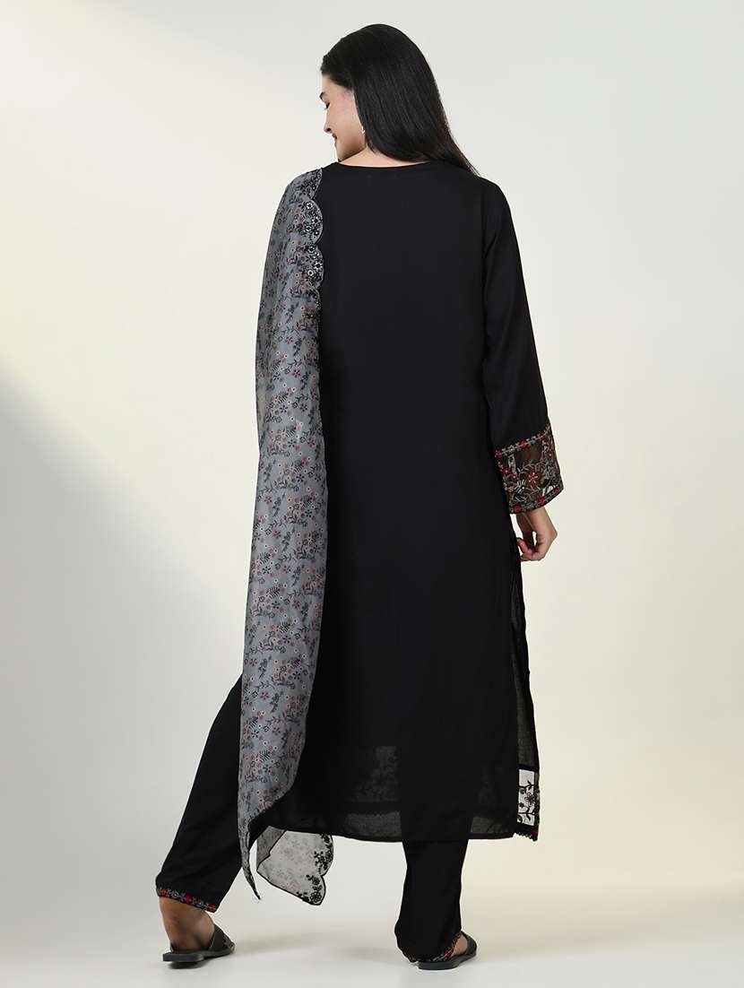 women embroidered kurta pant set with dupatta - 21643248 -  Standard Image - 3