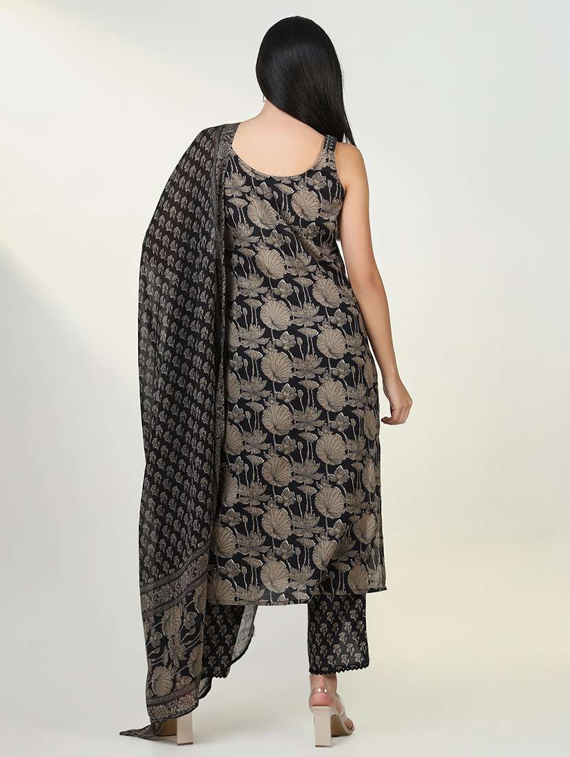 Women Floral Sleeveless Kurta Pant With Dupatta Set - 21643254 -  Standard Image - 3