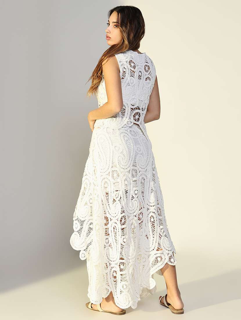 women crochet top and skirt co-ord set - 21643264 -  Standard Image - 3