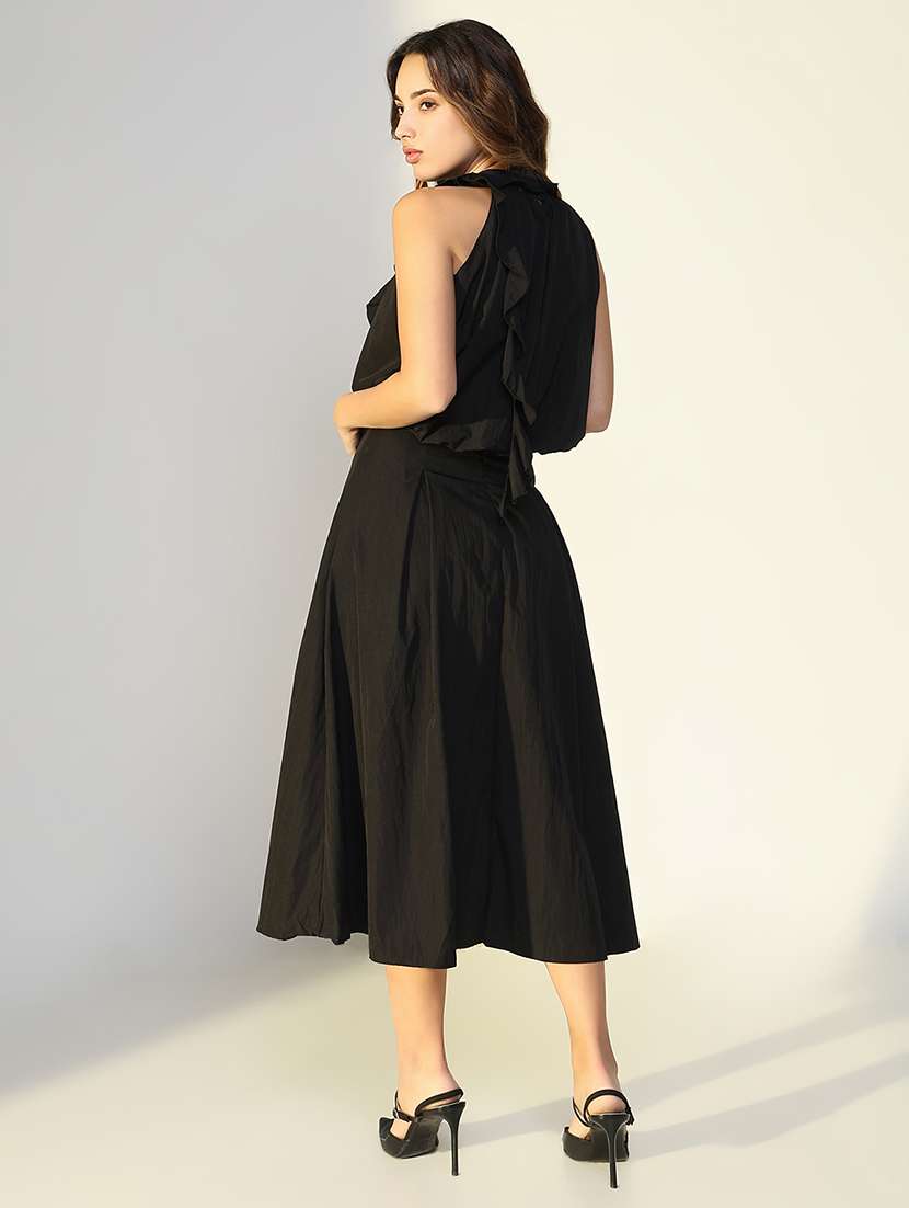 women solid top and skirt co-ord set - 21643275 -  Standard Image - 3