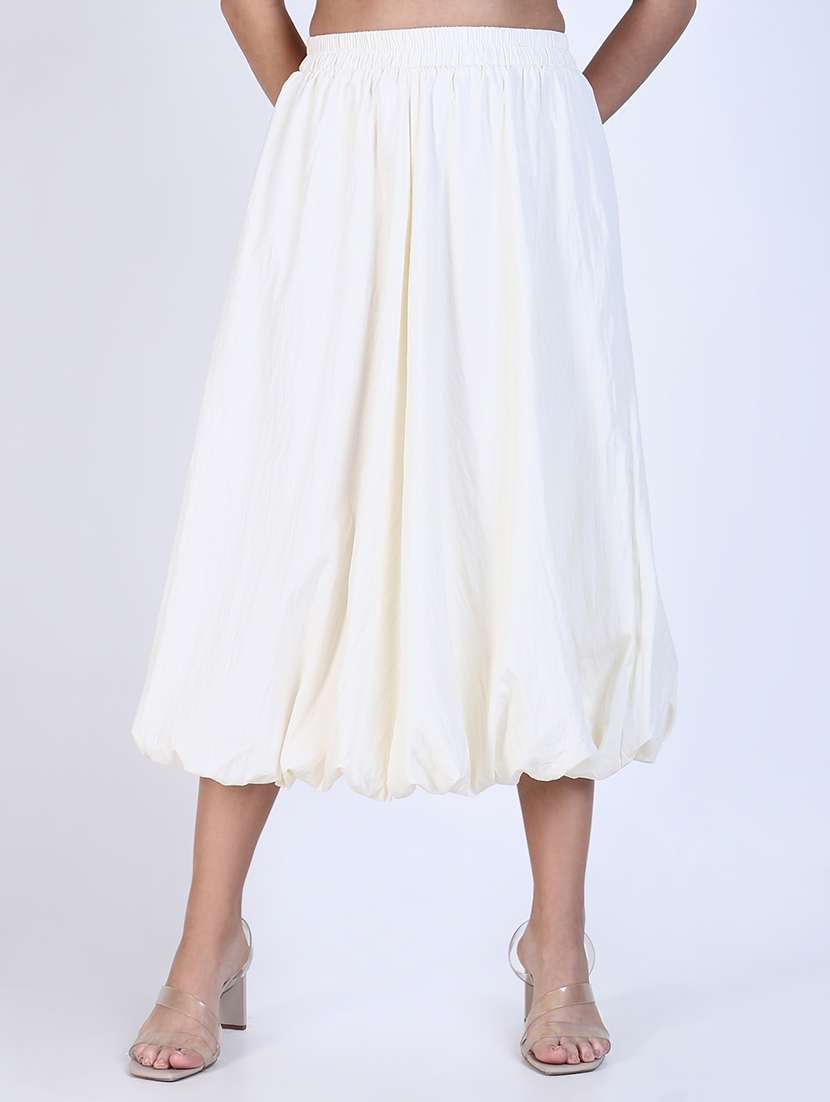 women solid high rise ballon skirt - 21643343 -  Zoom Image - 0