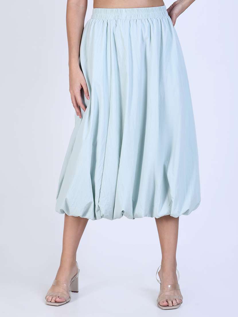 women solid high rise ballon skirt - 21643344 - Zoom Image - 0