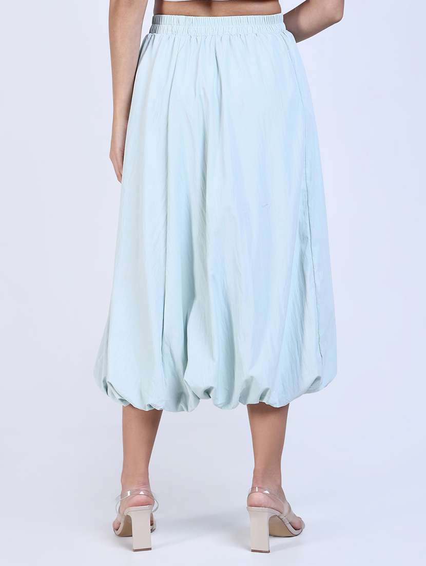 women solid high rise ballon skirt - 21643344 - Standard Image - 3