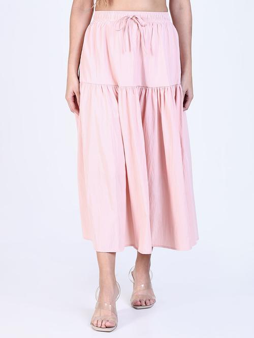 women solid high rise flared skirt - 21643347 - Standard Image - 0
