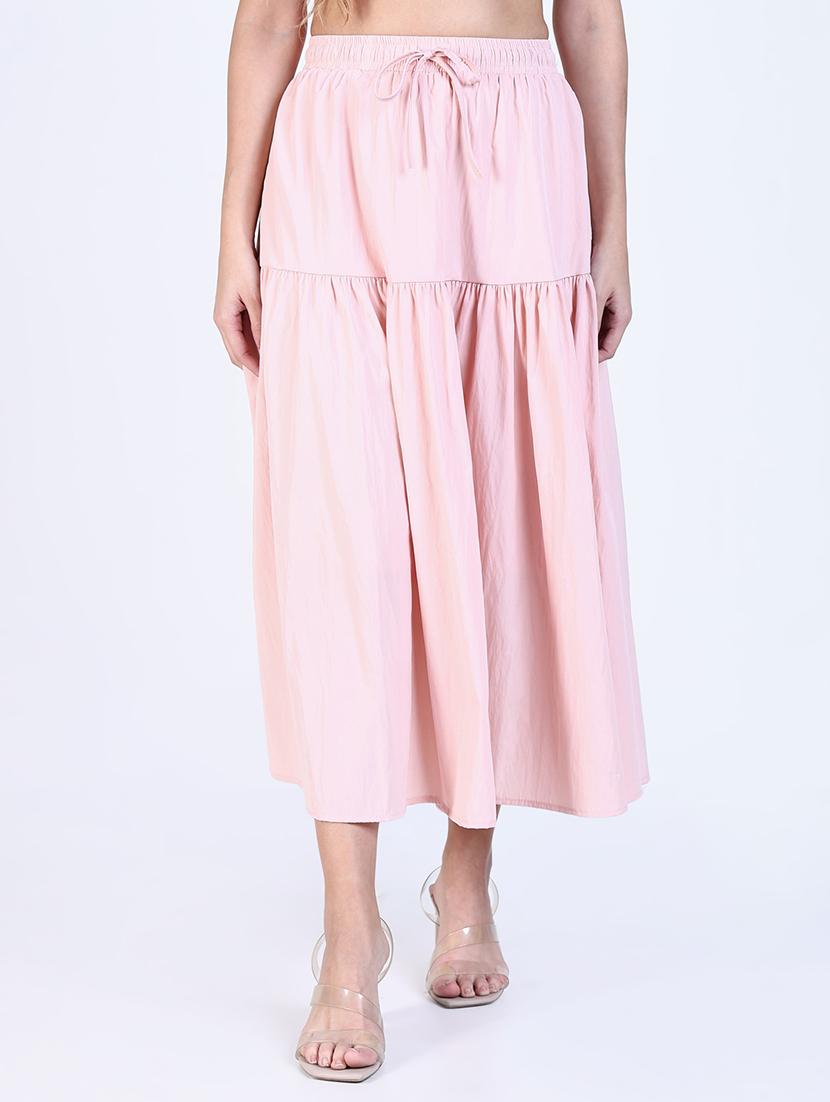 women solid high rise flared skirt - 21643347 - Zoom Image - 0