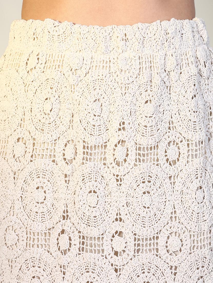 women crochet detailed straight skirt - 21643350 - Standard Image - 5