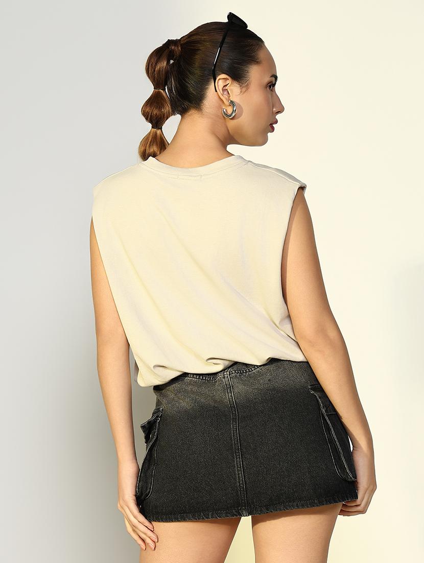 women embellsihed sleeveless regular top - 21643385 - Standard Image - 3