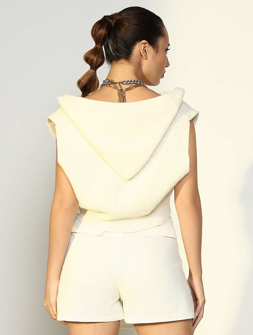 women hooded sleeveless top - 21643391 -  Standard Image - 3