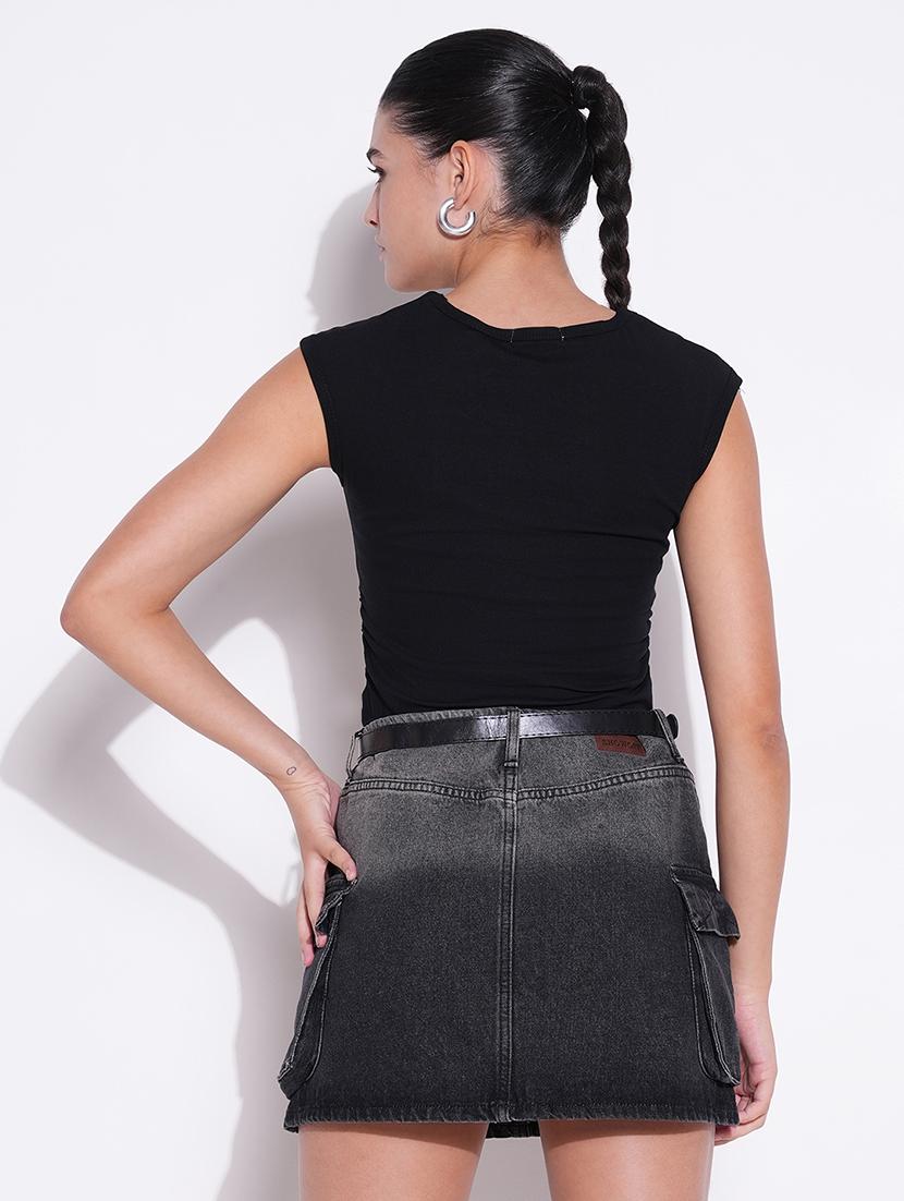 women solid sleeveless crop top - 21643398 - Standard Image - 3