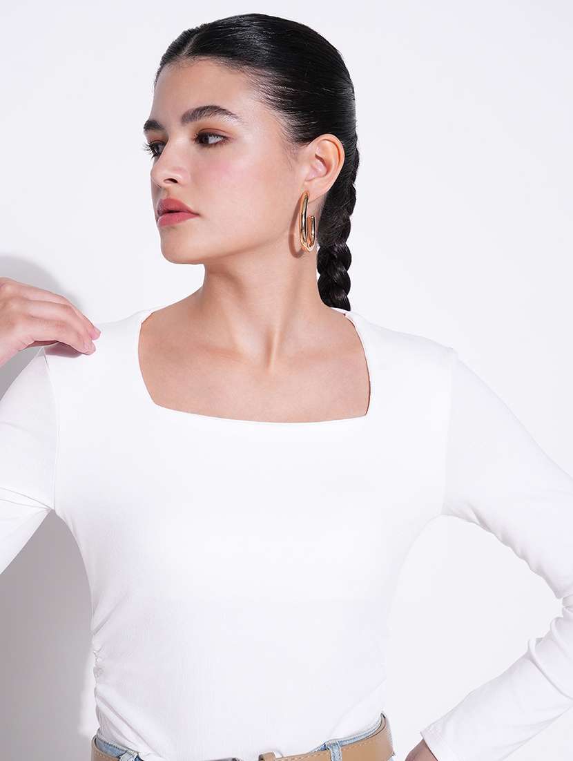 women white solid long sleeve top - 21643399 -  Standard Image - 5