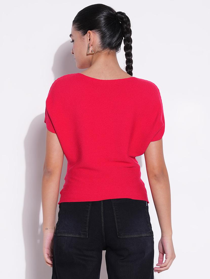 women solid short sleeves regular top - 21643423 - Standard Image - 3
