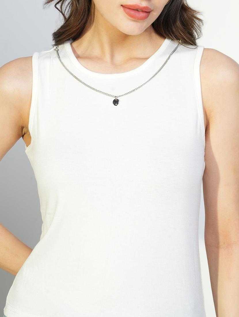 women white solid top with long sleeves shirt - 21643432 - Standard Image - 5