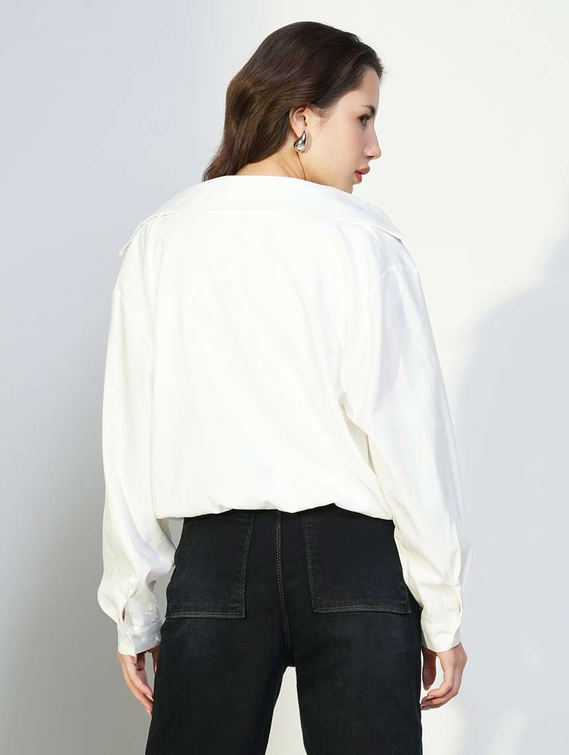 women white solid long sleeve top - 21643436 -  Standard Image - 3