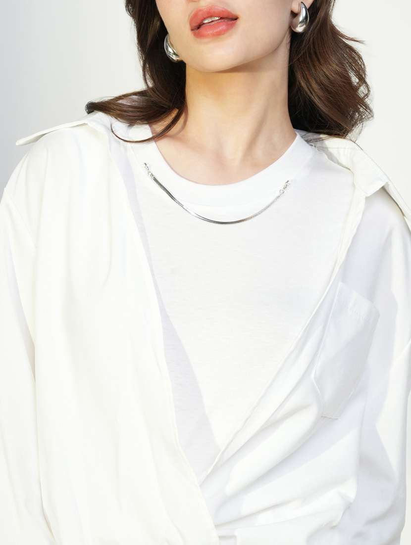 women white solid long sleeve top - 21643436 -  Standard Image - 5