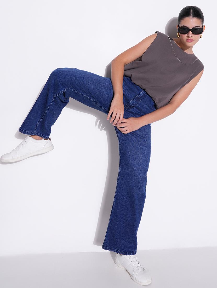 women grey solid sleeveless top - 21643445 - Standard Image - 5