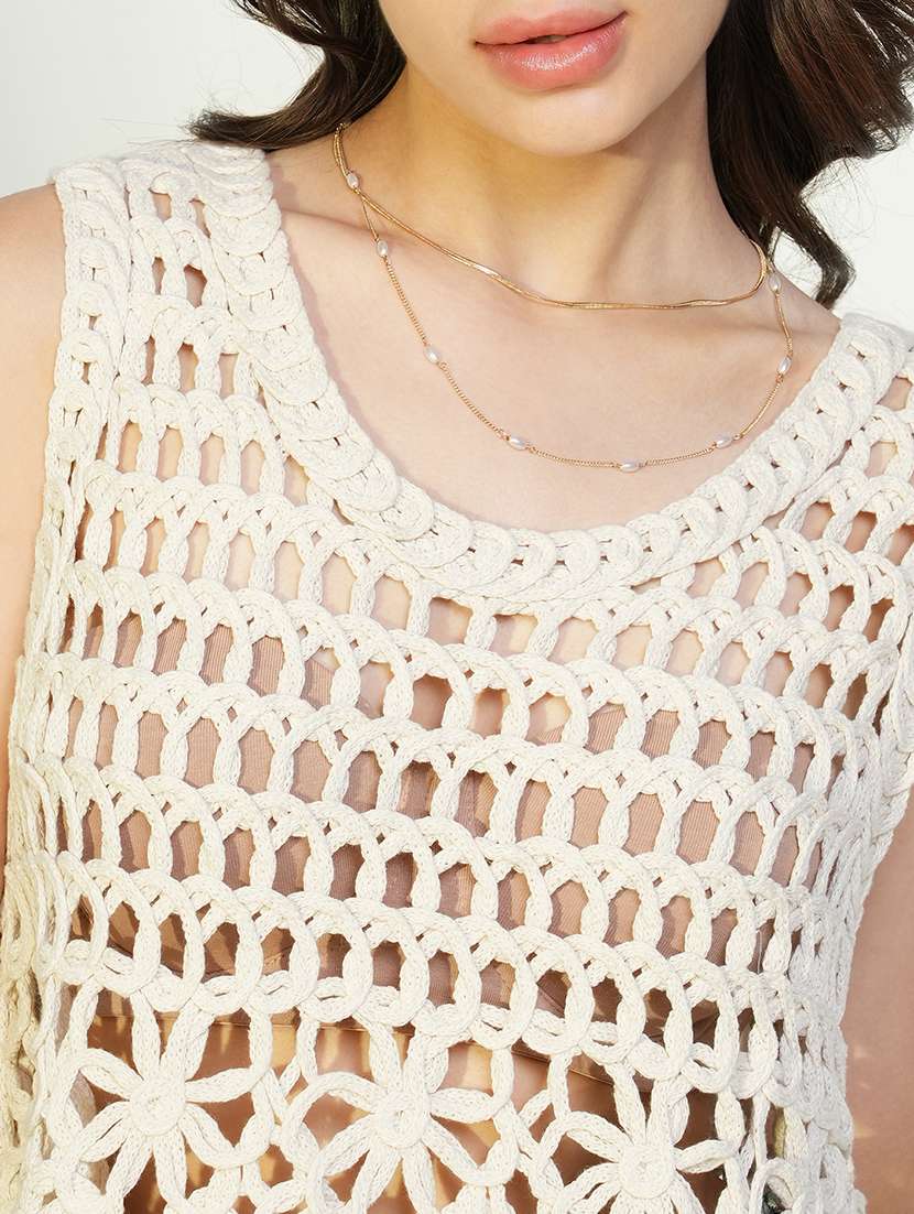 women crochet detailed sleeveless top - 21643469 -  Standard Image - 5