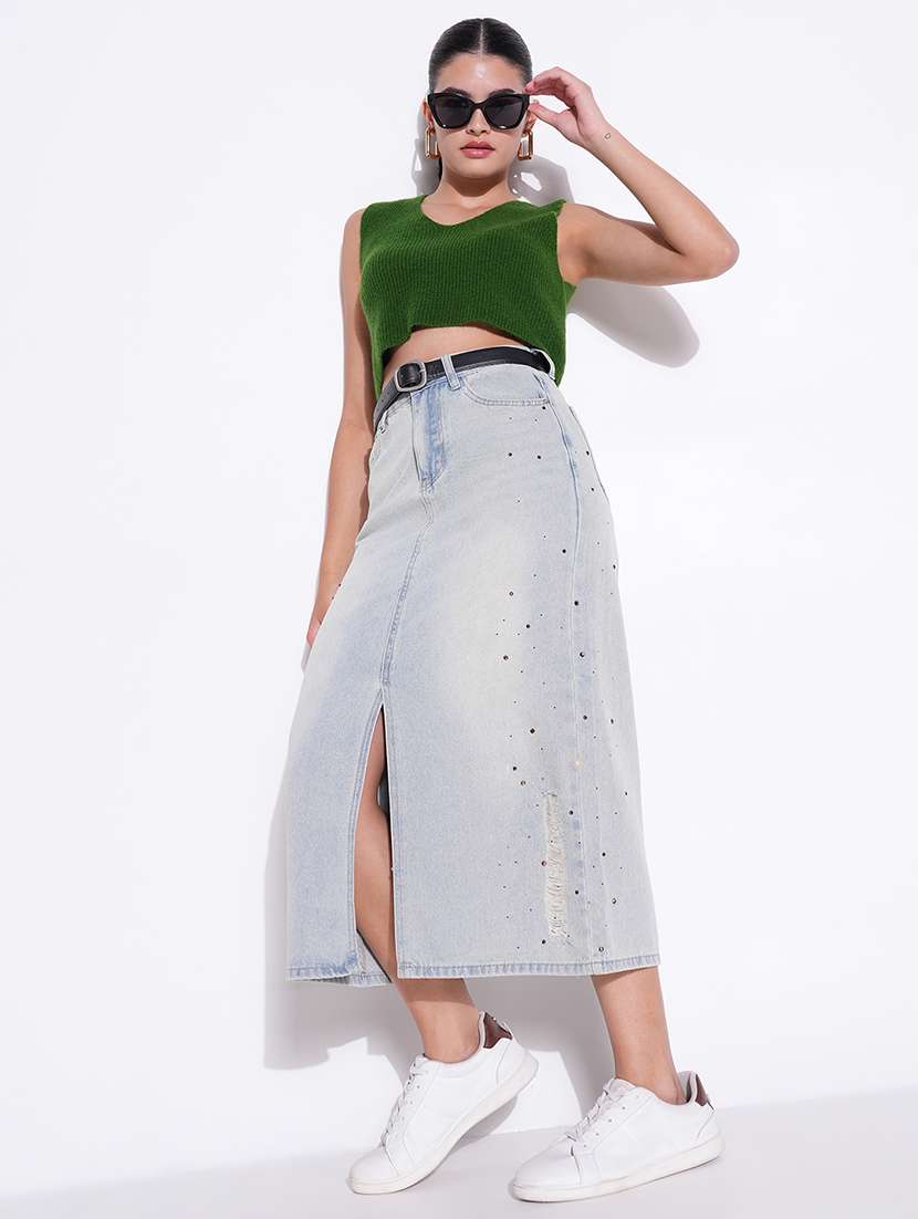 women solid sleeveless crop top - 21643477 -  Standard Image - 5