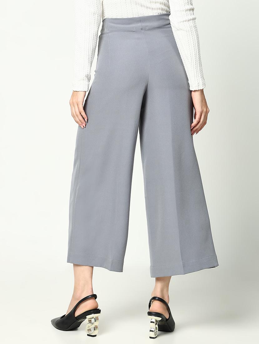 women solid high rise culottes - 21643553 - Standard Image - 3