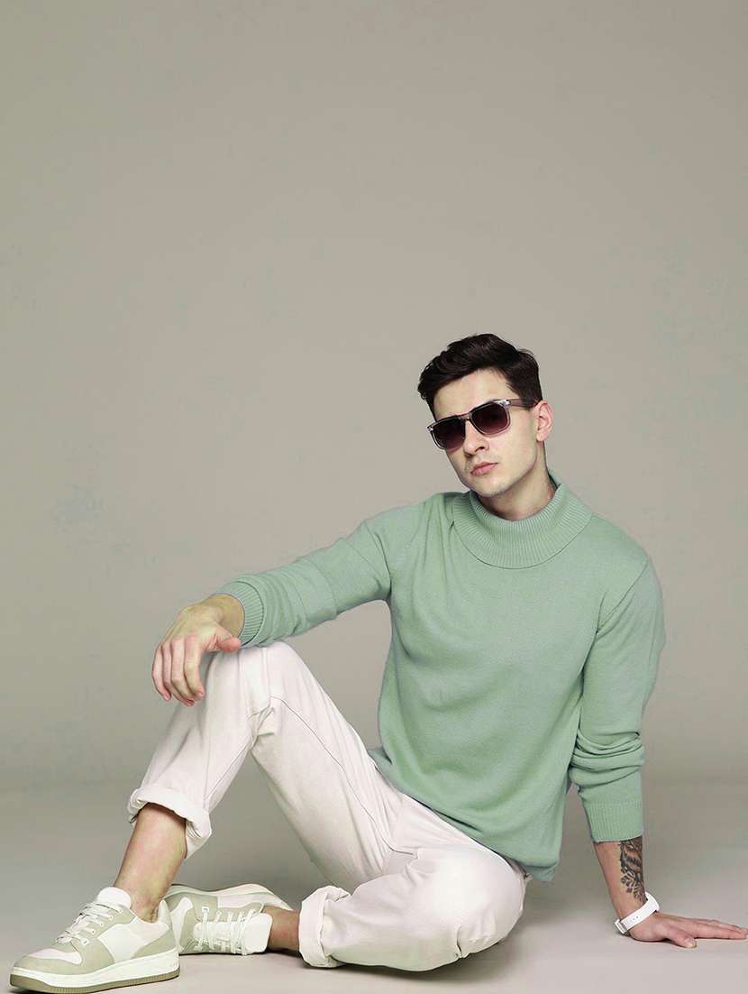 men solid turtle neck pullover - 21643562 -  Standard Image - 3