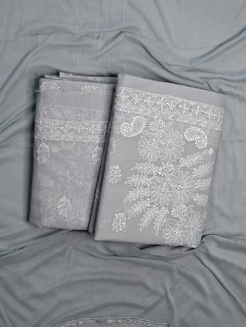 women chikankari work unstitched suit set - 21643584 - Standard Image - 0