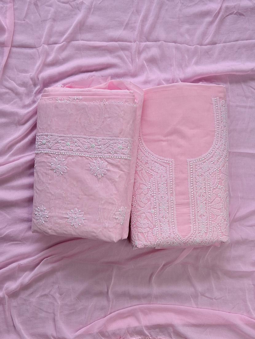 women chikankari work unstitched suit set - 21643596 - Zoom Image - 0