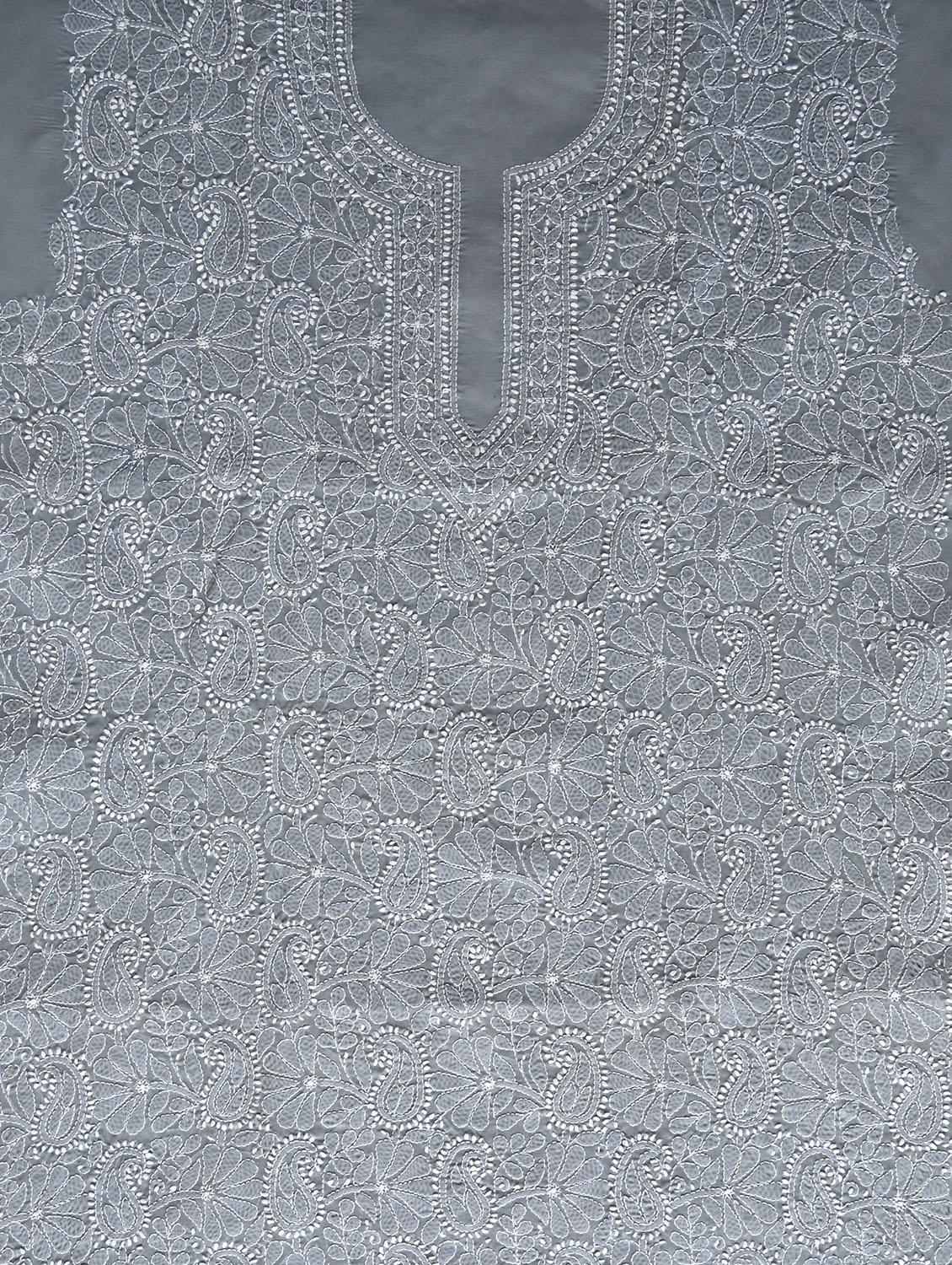 women chikankari work unstitched suit set - 21643600 - Standard Image - 3