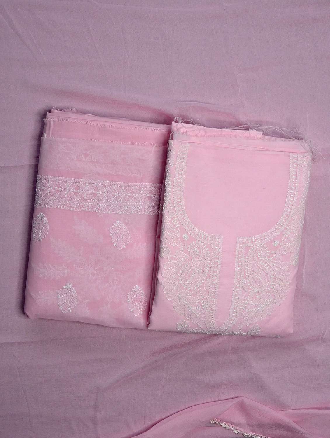 women chikankari work unstitched suit set - 21643602 - Zoom Image - 0