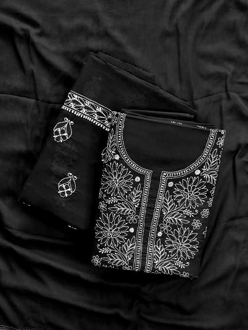 women chikankari work unstitched suit set - 21643624 - Standard Image - 0
