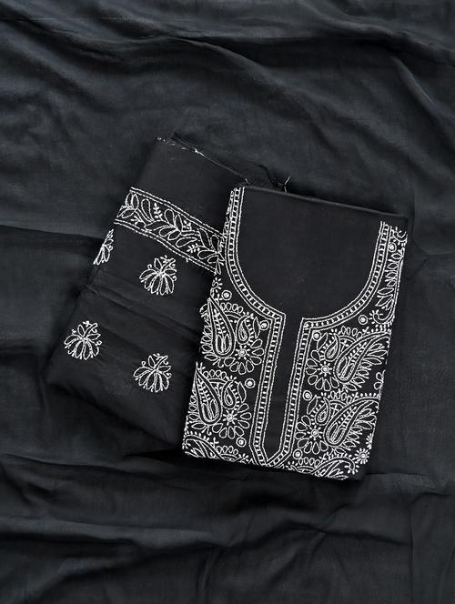 women chikankari work unstitched suit set - 21643638 - Standard Image - 0