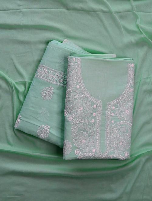 women chikankari work unstitched suit set - 21643658 - Standard Image - 0