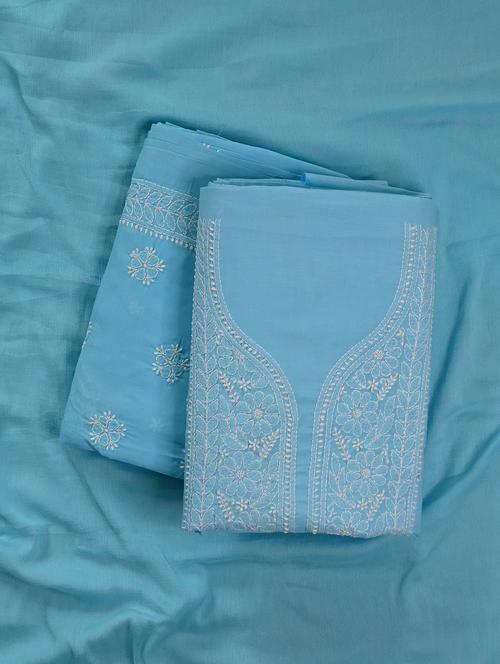 women chikankari work unstitched suit set - 21643679 - Standard Image - 0