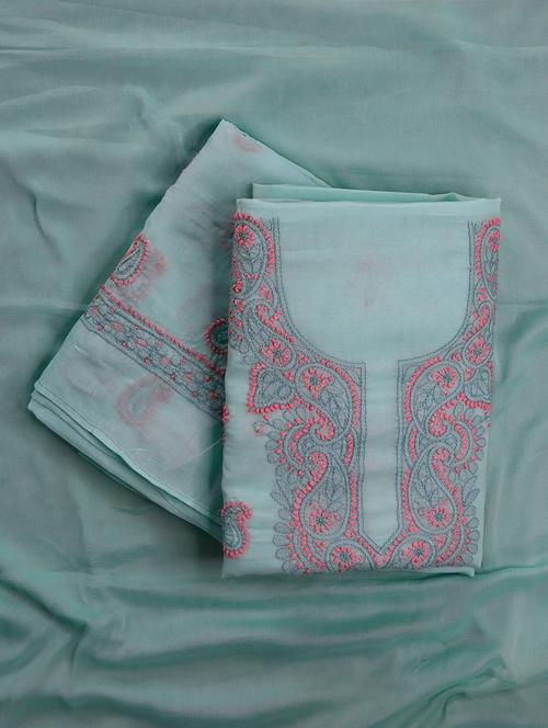 women chikankari work unstitched suit set - 21643685 - Standard Image - 0