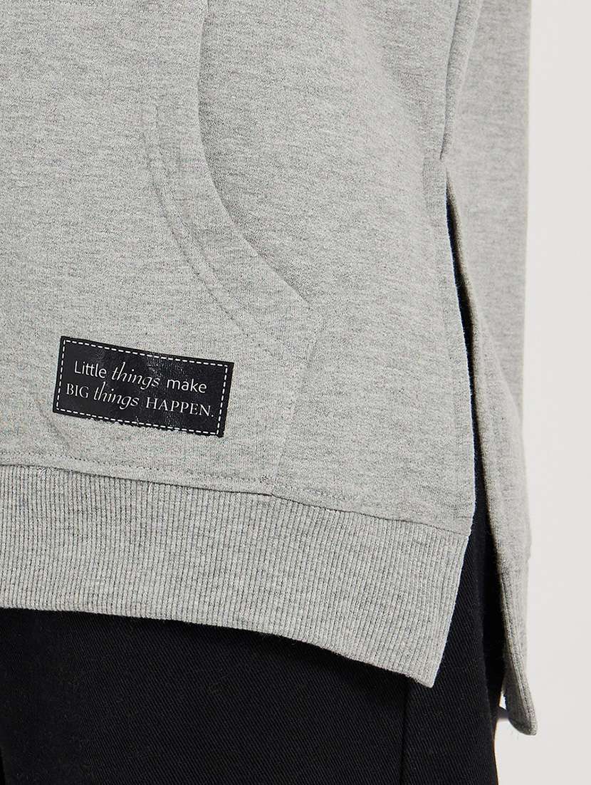 women solid hooded long sleeves sweatshirt - 21643701 -  Standard Image - 3