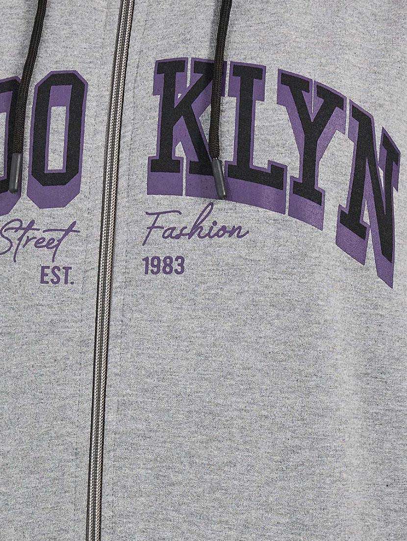 grey cotton front print sweatshirt - 21643718 -  Standard Image - 3