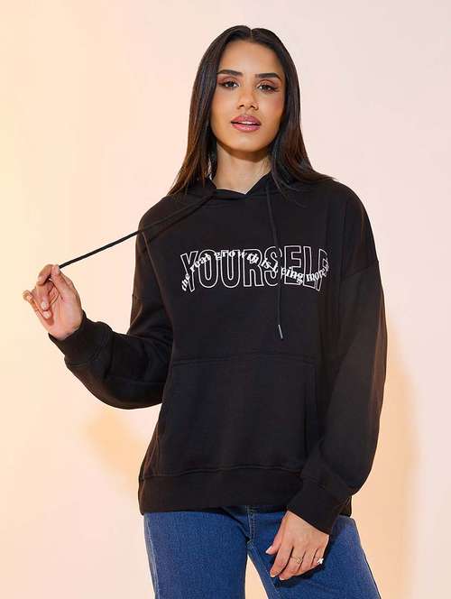 women chest print long sleeve sweatshirt - 21643736 -  Standard Image - 0