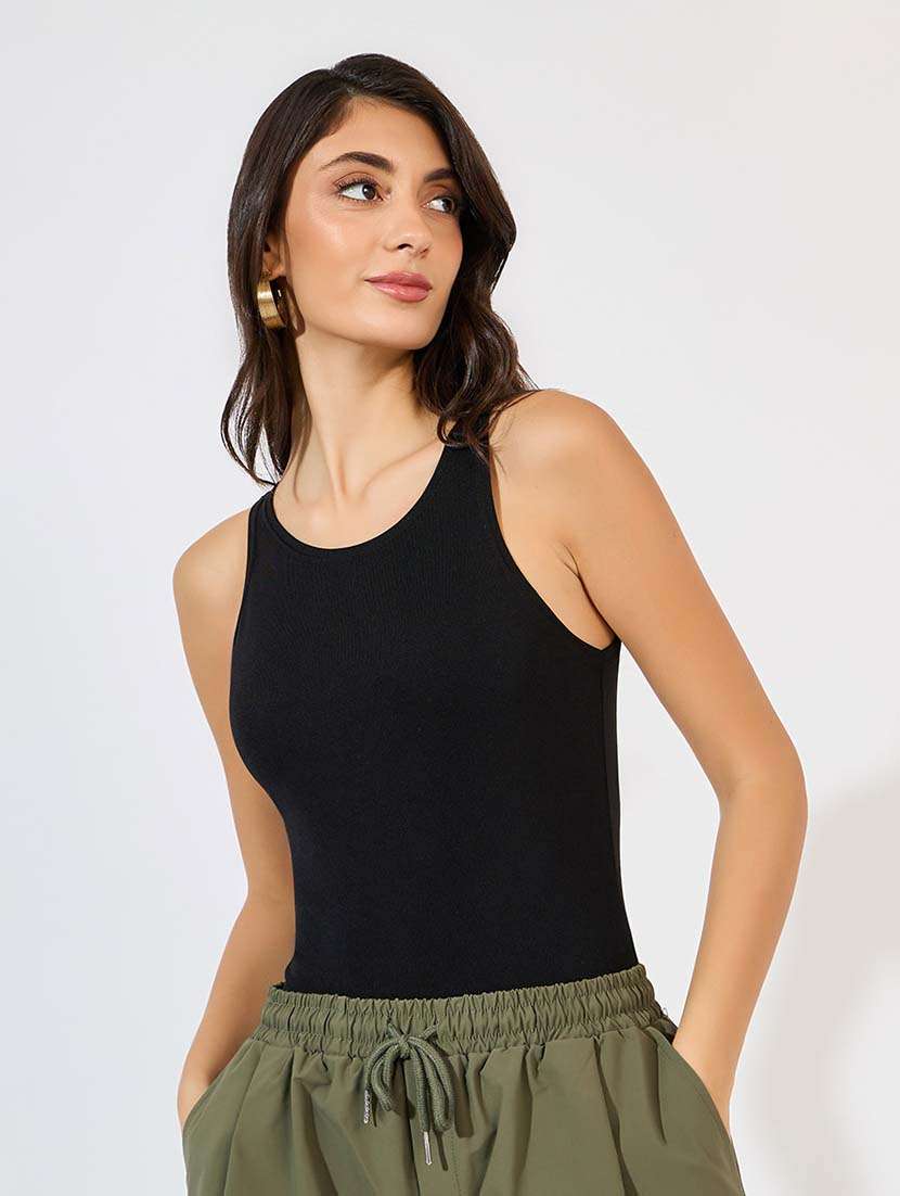 women black solid body suit shapewear