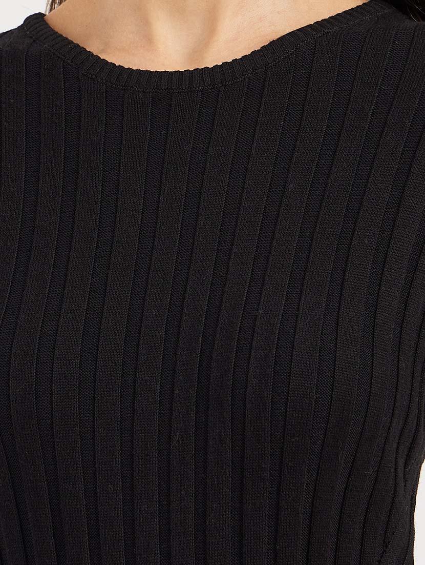 women black solid short sleeve sheath dress - 21643778 - Standard Image - 5