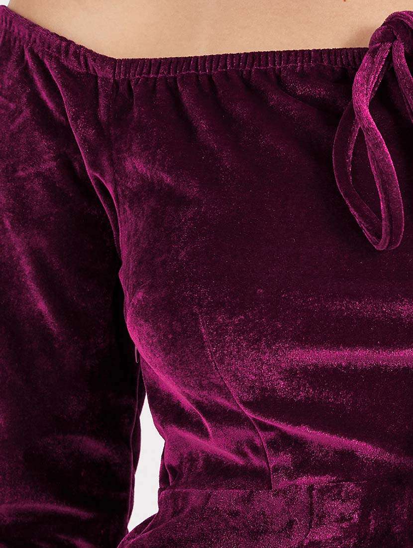 women solid long sleeves a-line dress - 21643798 -  Standard Image - 5