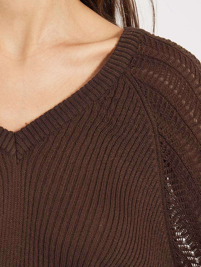 women solid long sleeves pullover - 21643821 -  Standard Image - 3