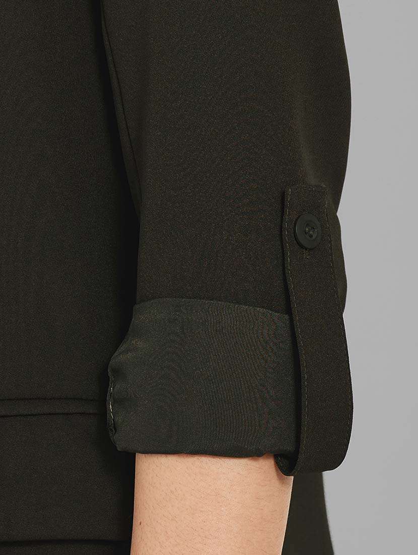 women solid long sleeves casual blazer - 21643823 -  Standard Image - 3