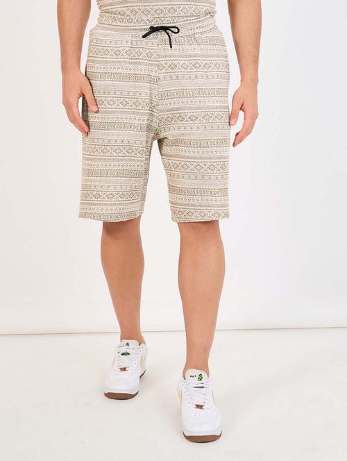 men polo neck printed t-shirt & shorts co-ord set - 21643839 -  Standard Image - 0