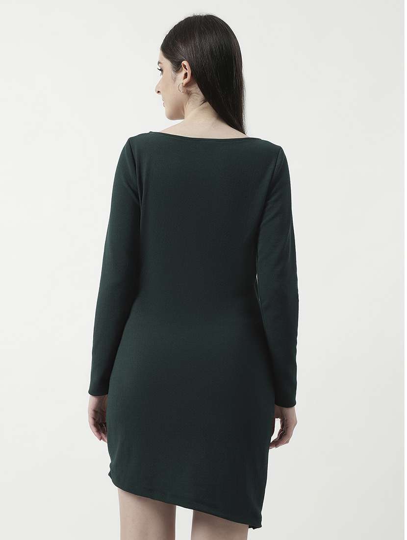 women solid asymmetric bodycon dress - 21643980 -  Standard Image - 3