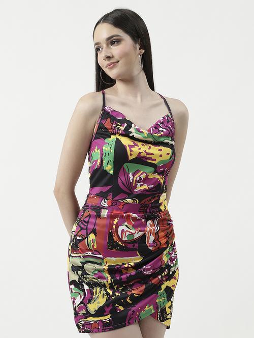 women printed georgette bodycon dress - 21643992 -  Standard Image - 0