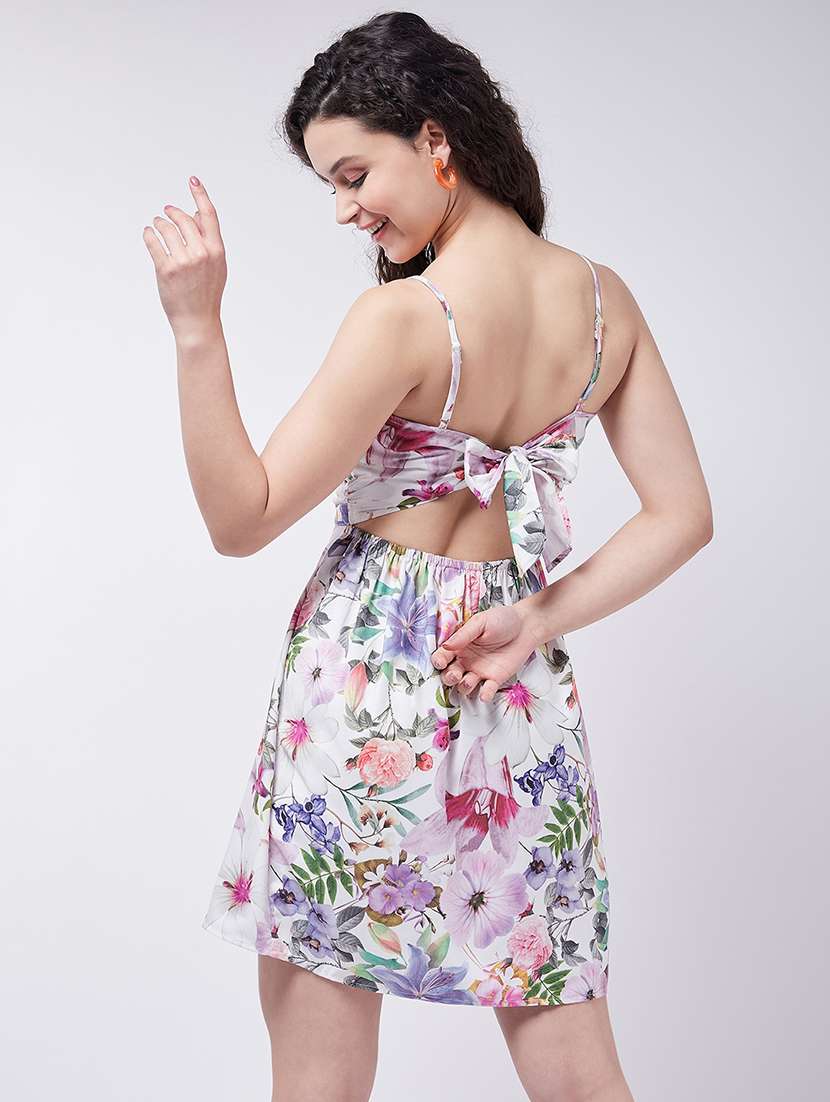 women floral printed fit & flare dress - 21644007 -  Standard Image - 3