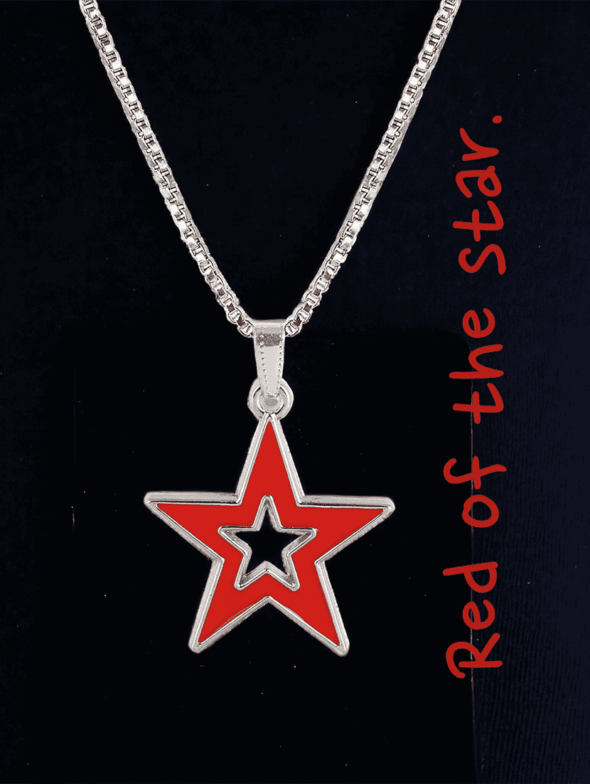 men star shaped pendant with chain - 21644073 -  Standard Image - 3