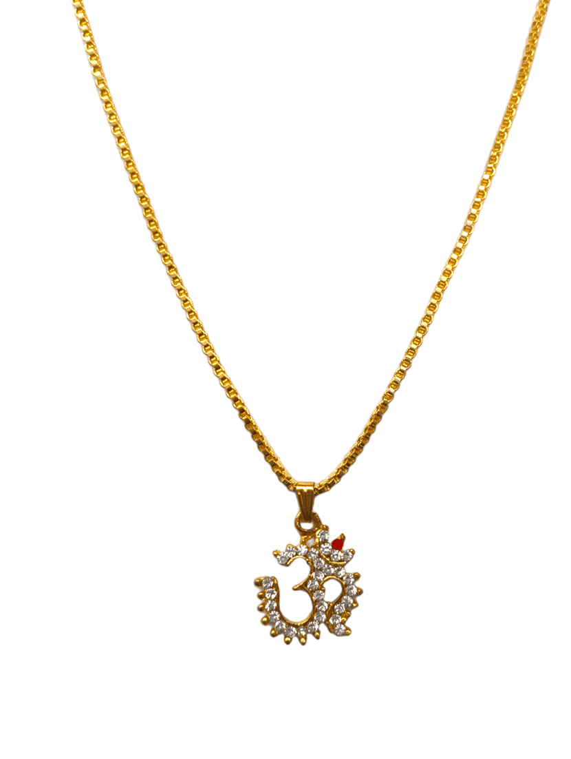 men sacred om pendant with chain