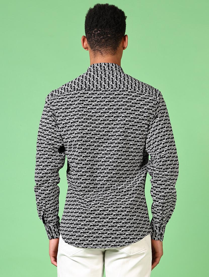 men long sleeves printed casual shirt - 21644103 - Standard Image - 3
